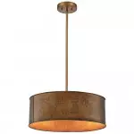 Zanthe 4 Light Vintage Industrial Iron Drum Chandelier