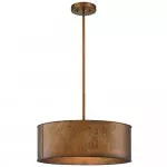 Zanthe 4 Light Vintage Industrial Iron Drum Chandelier