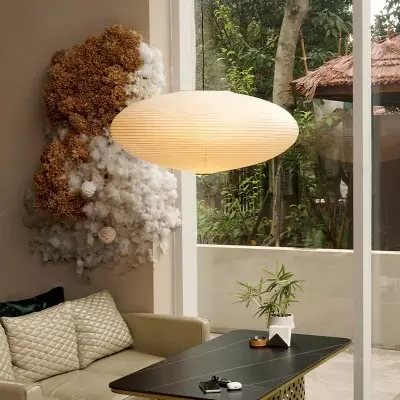 Gino Japanese Rice Paper Lantern Akari 15A Pendant Light Gino Japanese Rice Paper Lantern Akari 15A Pendant Light