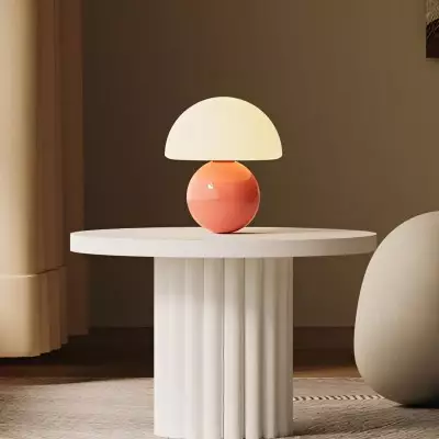 Evinth Mini Colorful Ceramic Base Mushroom Table Lamp Evinth Mini Colorful Ceramic Base Mushroom Table Lamp