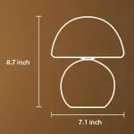 Evinth Mini Colorful Ceramic Base Mushroom Table Lamp