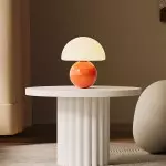 Evinth Mini Colorful Ceramic Base Mushroom Table Lamp