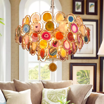 Gideon Slice Agate Tower Chandelier Gideon Slice Agate Tower Chandelier