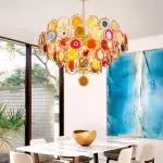 Gideon Slice Agate Tower Chandelier