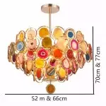 Gideon Slice Agate Tower Chandelier