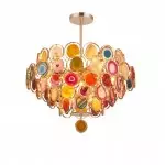 Gideon Slice Agate Tower Chandelier