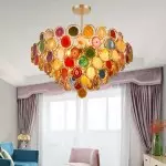 Gideon Slice Agate Tower Chandelier