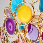 Gideon Slice Agate Tower Chandelier