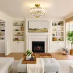 Parnika Luxury Carved Crystal Drum Semi Flush Chandelier