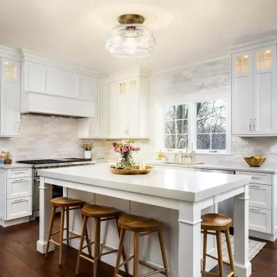 Ixionis Farmhouse Patterned Glass Semi Flush Mount Ceiling Light Ixionis Farmhouse Patterned Glass Semi Flush Mount Ceiling Light