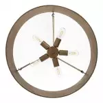 Bradley Industrial Distressed Metal Drum Shade Chandelier Bradley Industrial Distressed Metal Drum Shade Chandelier