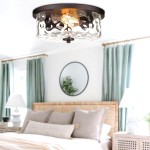 Blythar Metal Water Ripple Glass Ceiling Light