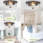 Blythar Metal Water Ripple Glass Ceiling Light