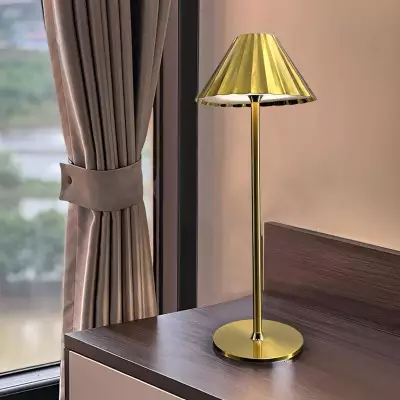 Heley Exquisite Brass Color Rechargeable Dimmable Cordless Table Lamp Heley Exquisite Brass Color Rechargeable Dimmable Cordless Table Lamp