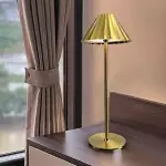 Heley Exquisite Brass Color Rechargeable Dimmable Cordless Table Lamp