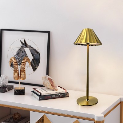 Heley Exquisite Brass Color Rechargeable Dimmable Cordless Table Lamp Heley Exquisite Brass Color Rechargeable Dimmable Cordless Table Lamp