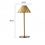 Heley Exquisite Brass Color Rechargeable Dimmable Cordless Table Lamp