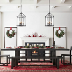 Merrick Metal Lantern Round Glass Chandelier