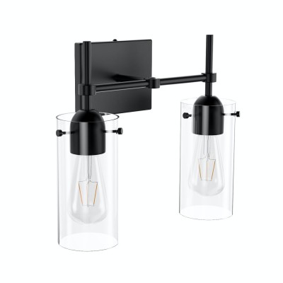 Aerion 2 Light Glass Cylinder Wall Sconce Aerion 2 Light Glass Cylinder Wall Sconce
