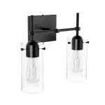 Aerion 2 Light Glass Cylinder Wall Sconce Aerion 2 Light Glass Cylinder Wall Sconce