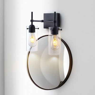 Aerion 2 Light Glass Cylinder Wall Sconce Aerion 2 Light Glass Cylinder Wall Sconce
