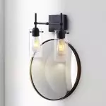 Aerion 2 Light Glass Cylinder Wall Sconce Aerion 2 Light Glass Cylinder Wall Sconce