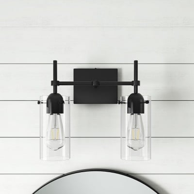 Aerion 2 Light Glass Cylinder Wall Sconce Aerion 2 Light Glass Cylinder Wall Sconce