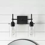 Aerion 2 Light Glass Cylinder Wall Sconce Aerion 2 Light Glass Cylinder Wall Sconce