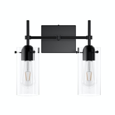 Aerion 2 Light Glass Cylinder Wall Sconce Aerion 2 Light Glass Cylinder Wall Sconce