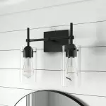 Aerion 2 Light Glass Cylinder Wall Sconce Aerion 2 Light Glass Cylinder Wall Sconce