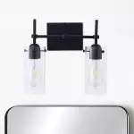 Aerion 2 Light Glass Cylinder Wall Sconce Aerion 2 Light Glass Cylinder Wall Sconce