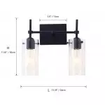 Aerion 2 Light Glass Cylinder Wall Sconce Aerion 2 Light Glass Cylinder Wall Sconce