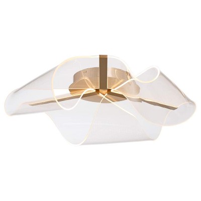 Geryn Brushed Gold Acrylic Flower Led Ceiling Light