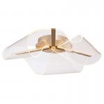 Geryn Brushed Gold Acrylic Flower Led Ceiling Light