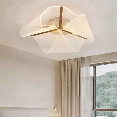Geryn Brushed Gold Acrylic Flower Led Ceiling Light Geryn Brushed Gold Acrylic Flower Led Ceiling Light