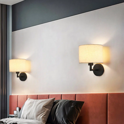 Delena Linen Drum Shade Wall Sconce Delena Linen Drum Shade Wall Sconce