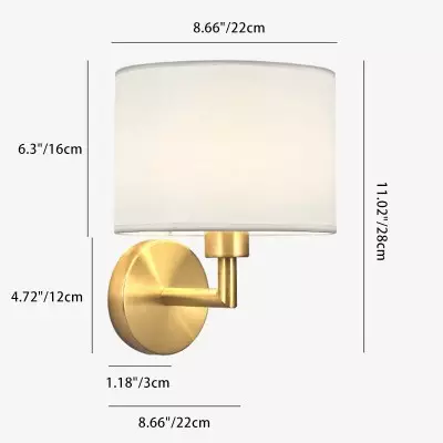 Delena Linen Drum Shade Wall Sconce Delena Linen Drum Shade Wall Sconce