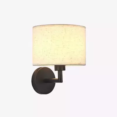 Delena Linen Drum Shade Wall Sconce Delena Linen Drum Shade Wall Sconce