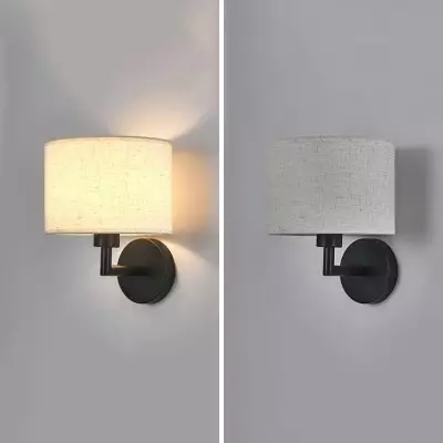 Delena Linen Drum Shade Wall Sconce Delena Linen Drum Shade Wall Sconce