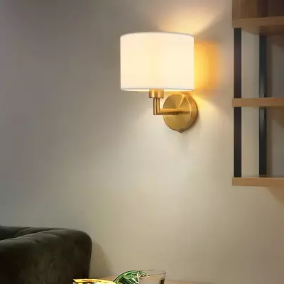 Delena Linen Drum Shade Wall Sconce Delena Linen Drum Shade Wall Sconce