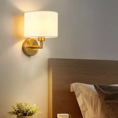Delena Linen Drum Shade Wall Sconce Delena Linen Drum Shade Wall Sconce