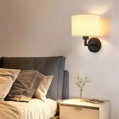 Delena Linen Drum Shade Wall Sconce Delena Linen Drum Shade Wall Sconce