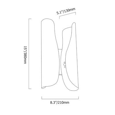 Thoven Modern H-Shaped Metal Wall Sconce Thoven Modern H-Shaped Metal Wall Sconce