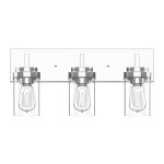 Pyros Farmhouse Clear Glass Cylinder Vanity Wall Light Pyros Farmhouse Clear Glass Cylinder Vanity Wall Light