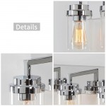 Pyros Farmhouse Clear Glass Cylinder Vanity Wall Light Pyros Farmhouse Clear Glass Cylinder Vanity Wall Light