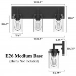 Pyros Farmhouse Clear Glass Cylinder Vanity Wall Light Pyros Farmhouse Clear Glass Cylinder Vanity Wall Light