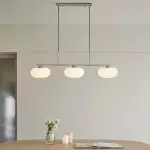 Wrythe 3-Light Milk Glass Linear Pendant Light