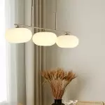 Wrythe 3-Light Milk Glass Linear Pendant Light