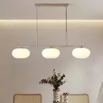 Wrythe 3-Light Milk Glass Linear Pendant Light