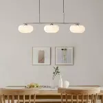 Wrythe 3-Light Milk Glass Linear Pendant Light
